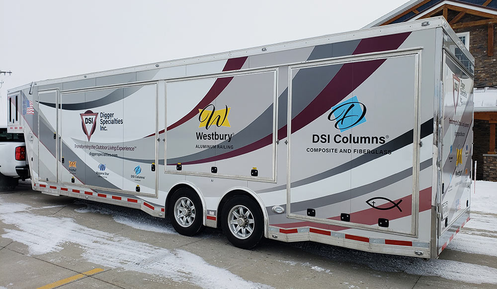 Trailer wrap, side view
