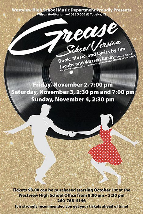 Grease Theatre Poster