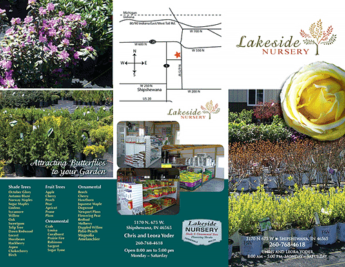 Brochure example - Lakeside Nursery