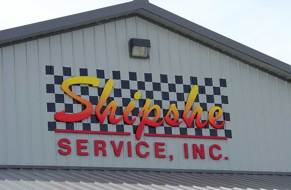 Shipshe Service sign