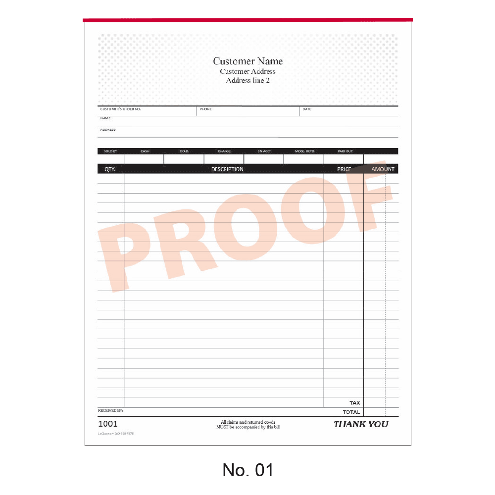 Standard Invoice Form 01