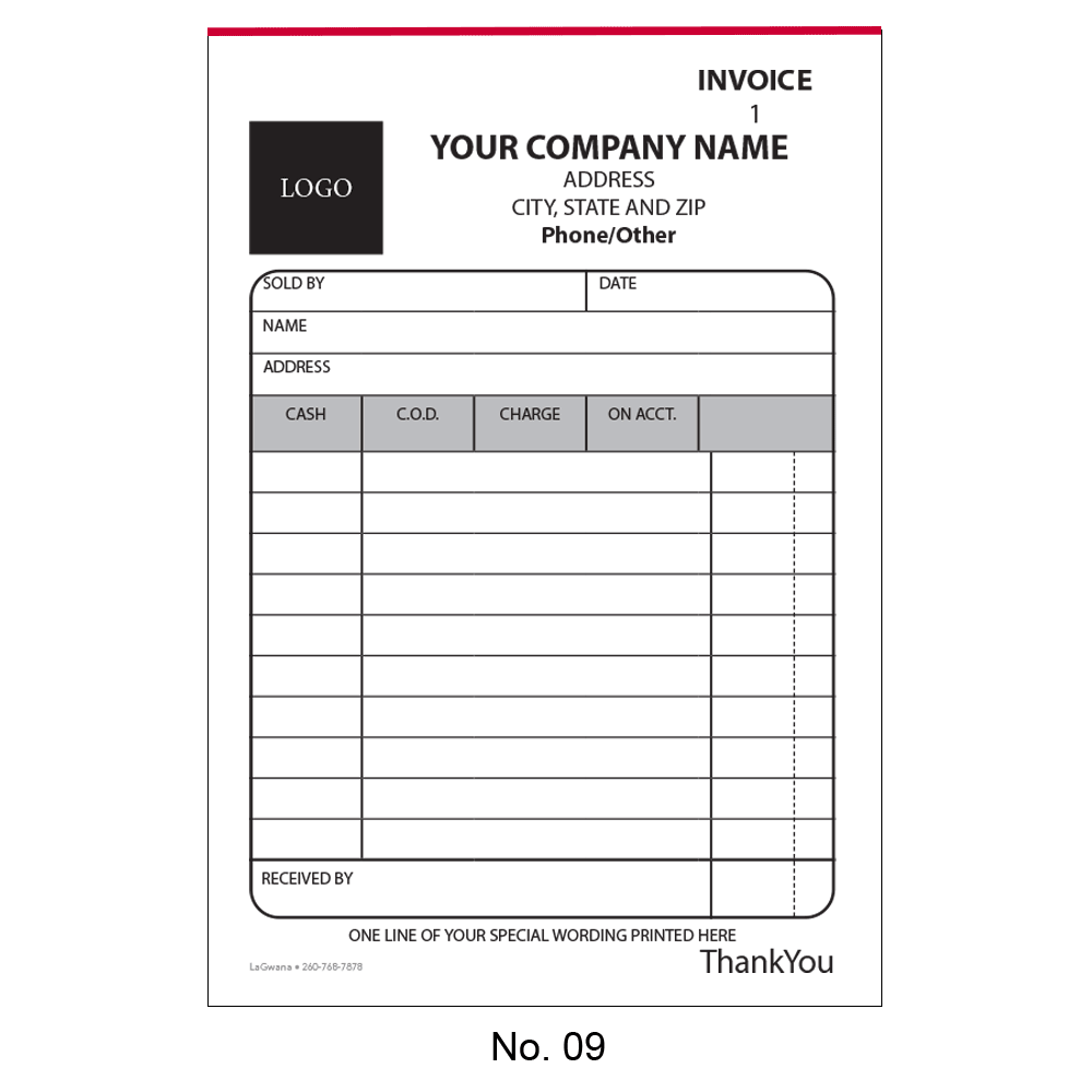 Standard Invoice Form 09