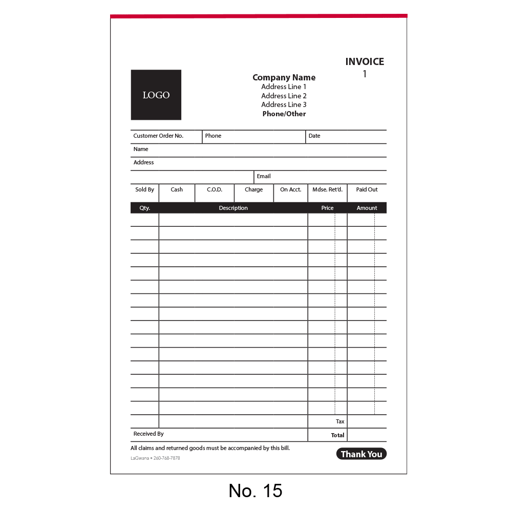 Standard Invoice Form 15