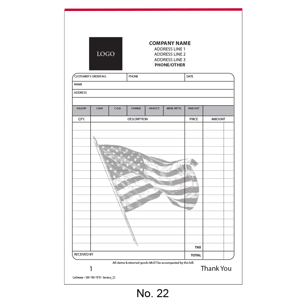 Standard Invoice Form 22