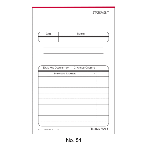 Stod Form Standard Statement Form - LaGwana