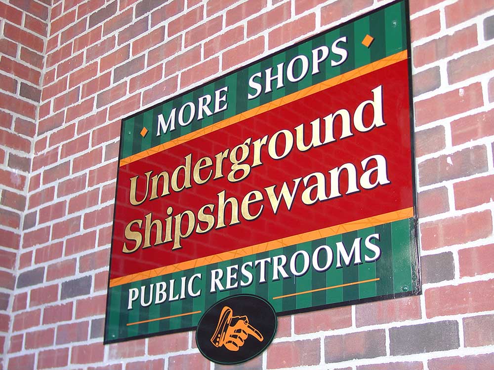 Underground Shipshewana sign